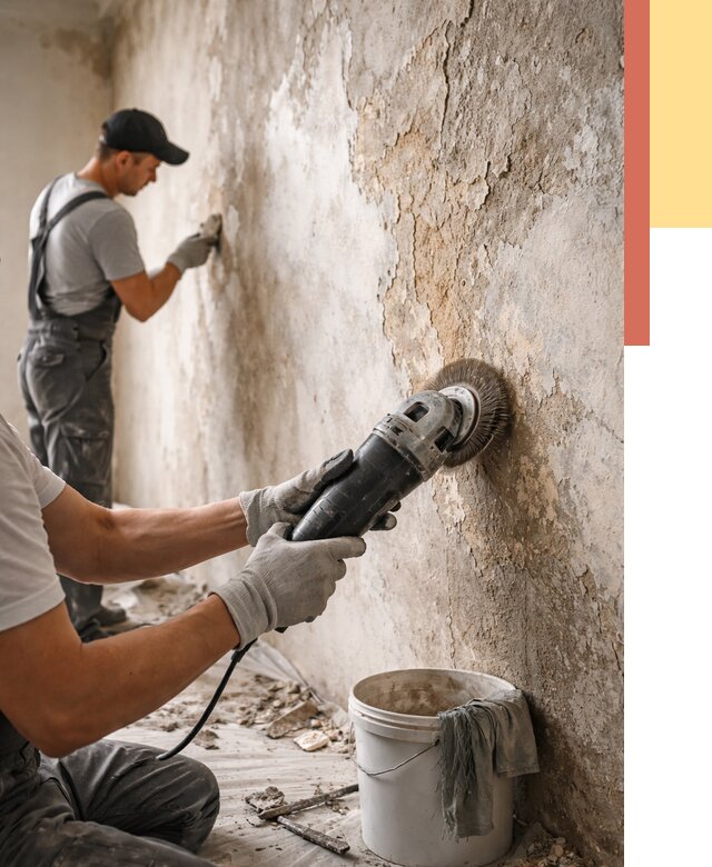 Снятие и удаление краски со стен в Краснокаменске от 2146 руб. — ОТДЕЛОЧНИК-Ксн