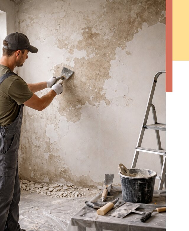 Снятие старой шпаклевки в Краснокаменске от 1891 руб. — быстро и недорого | ОТДЕЛОЧНИК-Ксн