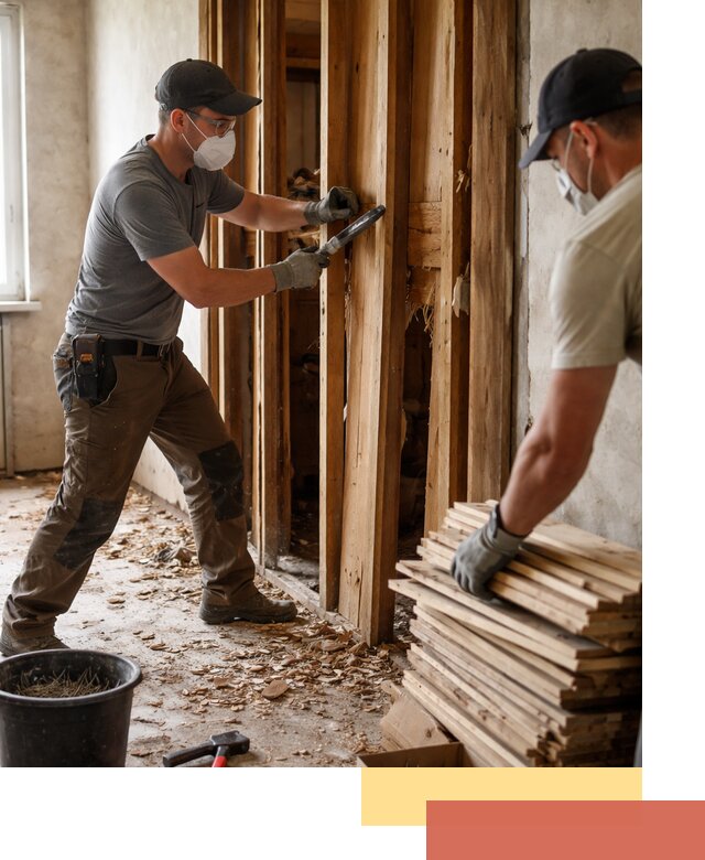 Демонтаж деревянных перегородок в Краснокаменске быстро и аккуратно