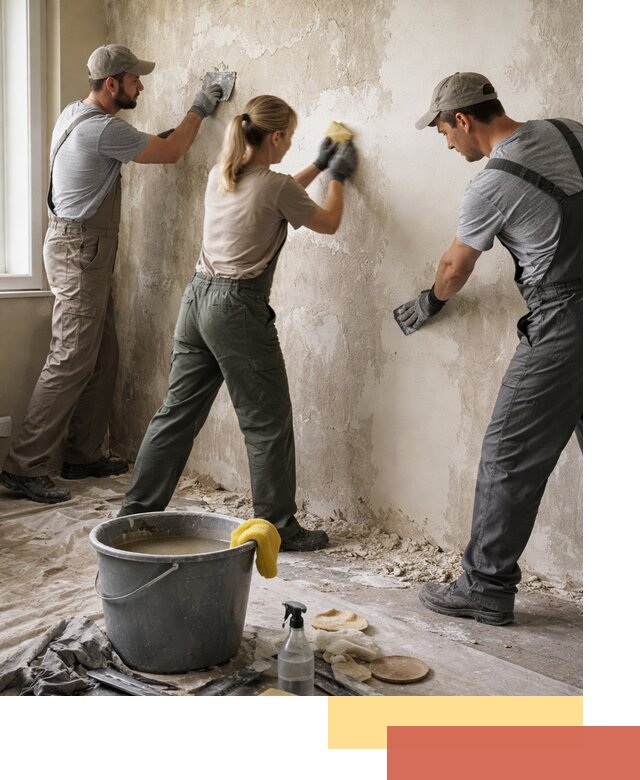 Очистка стен от клея и грунтовки в Краснокаменске качественно и быстро