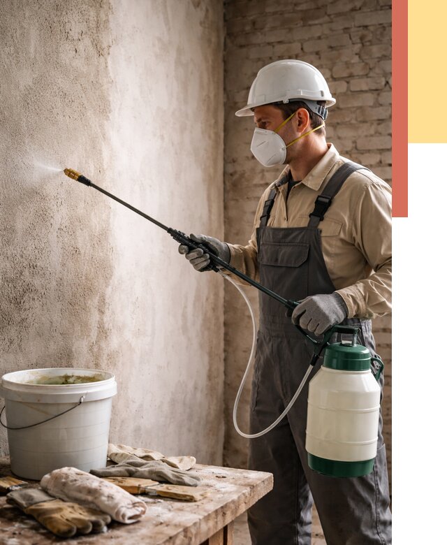 Антисептическая обработка стен в Краснокаменске от 1227 руб. — быстро и недорого | ОТДЕЛОЧНИК-Ксн