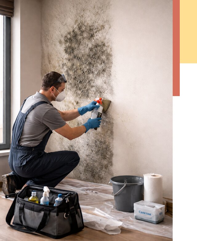 Удаление плесени со стен в Краснокаменске от 2198 руб. — быстро и недорого | ОТДЕЛОЧНИК-Ксн