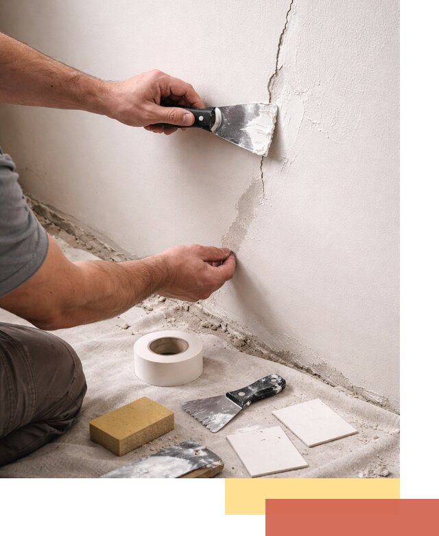 Заделка трещин и сколов в стенах и потолках в Краснокаменске