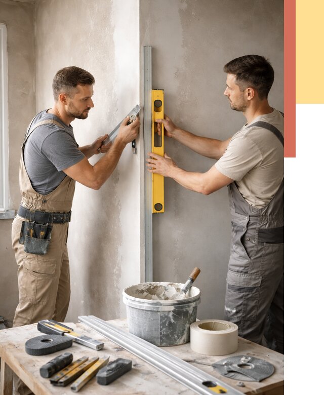 Выведение углов стен в Краснокаменске от 1891 руб. быстро и недорого | ОТДЕЛОЧНИК-Ксн