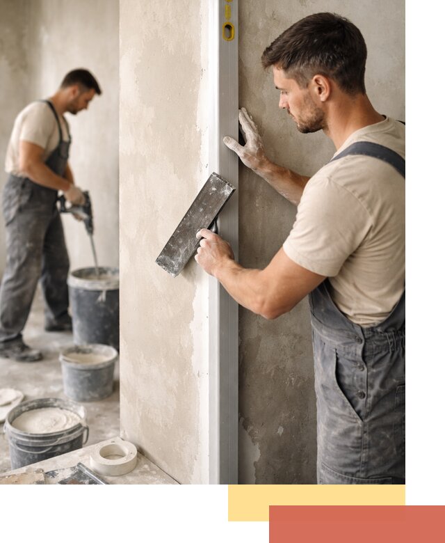 Выведение углов стен в Краснокаменске: монтаж и оштукатуривание