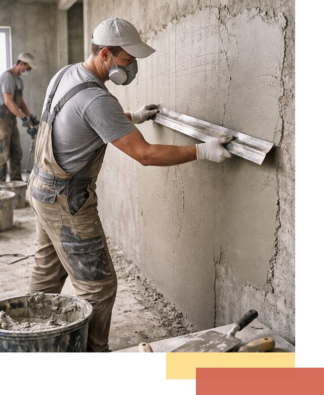 Штукатурка бетонных стен в Краснокаменске качественно и долговечно