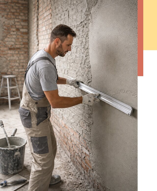 Штукатурка кирпичных стен в Краснокаменске от 4599 руб/м2 — быстро и недорого | ОТДЕЛОЧНИК-Ксн