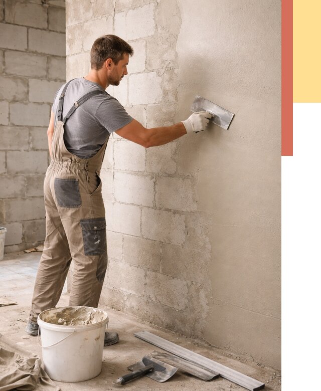 Штукатурка стен из газобетона в Краснокаменске от 2146 руб./м2 — быстро и недорого | ОТДЕЛОЧНИК-Ксн