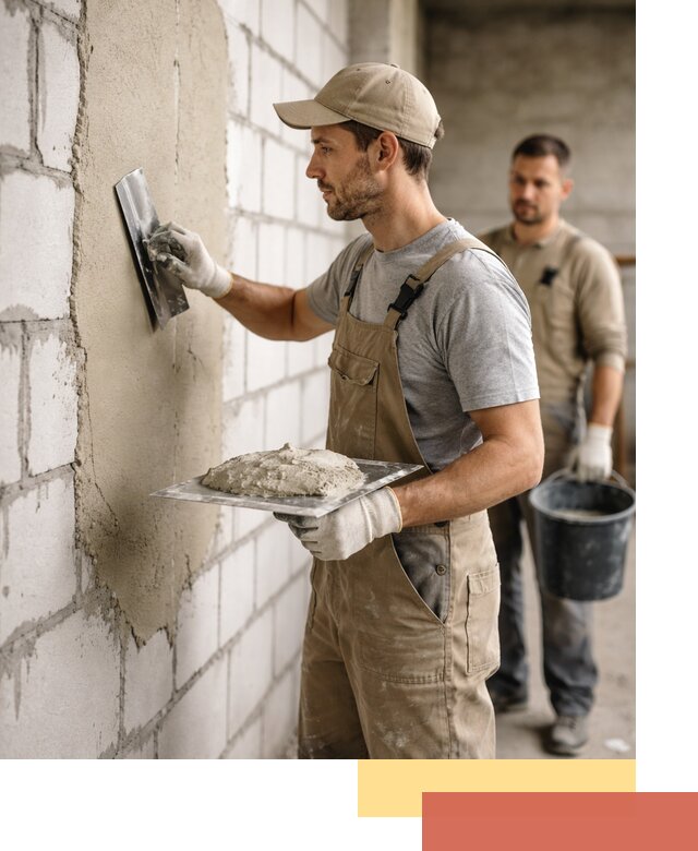 Штукатурка стен из газобетона в Краснокаменске под ключ