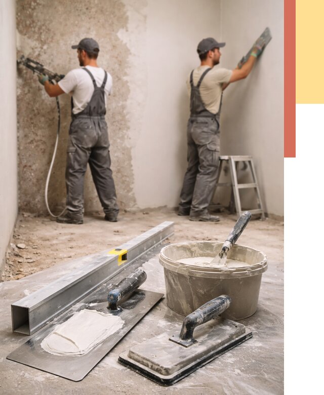 Штукатурка стен под обои в Краснокаменске от 4599 руб./м2 — выравнивание под обои | ОТДЕЛОЧНИК-Ксн