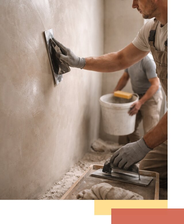 Нанесение марокканской штукатурки таделакт в Краснокаменске