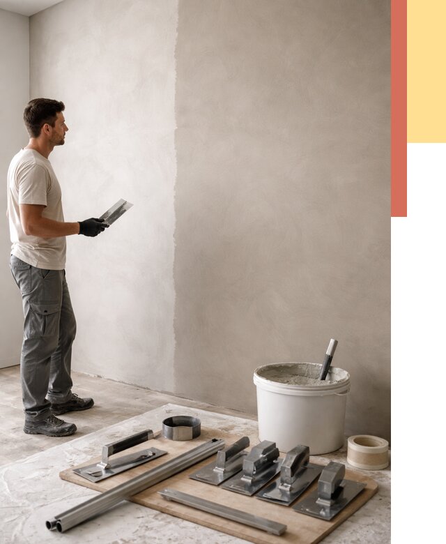 Нанесение микроцемента на стены в Краснокаменске от 3271 руб./м2 под ключ | ОТДЕЛОЧНИК-Ксн