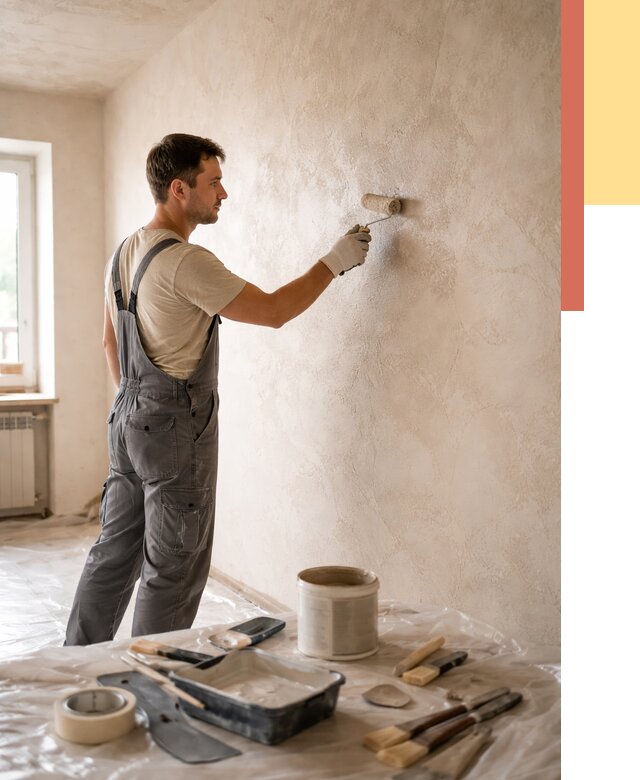 Нанесение лессирующей краски по декоративке в Краснокаменске от 1789 руб. | ОТДЕЛОЧНИК-Ксн