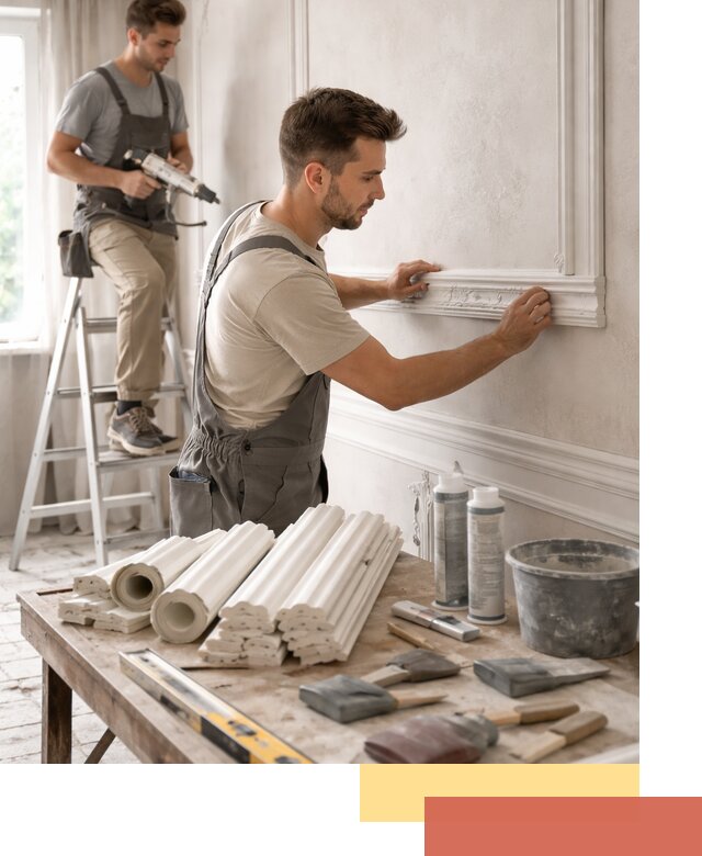 Монтаж лепнины на стены в Краснокаменске профессионально и качественно