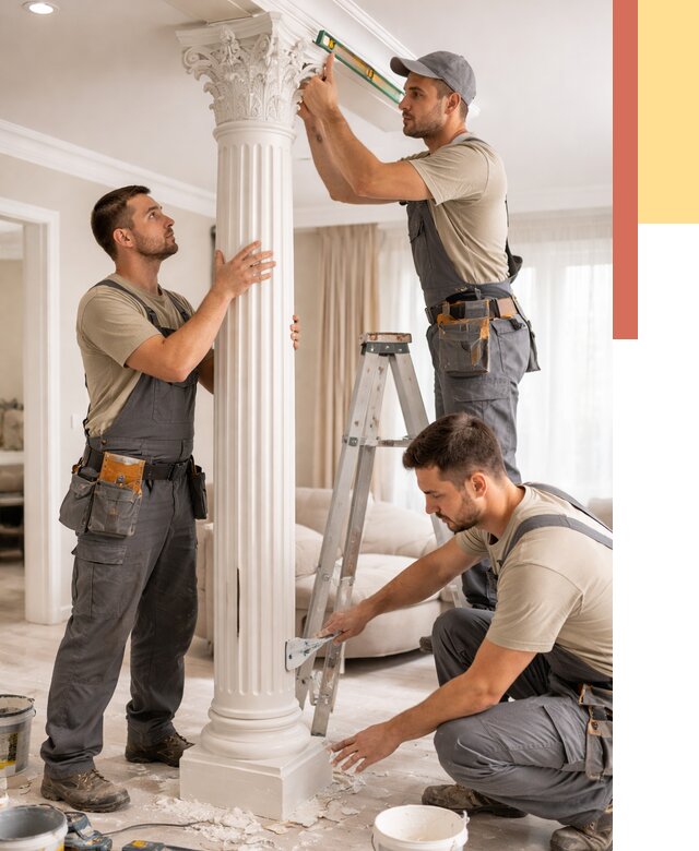 Установка декоративных колонн в Краснокаменске от 12265 руб. под ключ | ОТДЕЛОЧНИК-Ксн