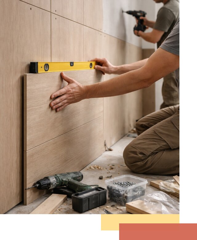 Профессиональный монтаж МДФ панелей на стены в Краснокаменске