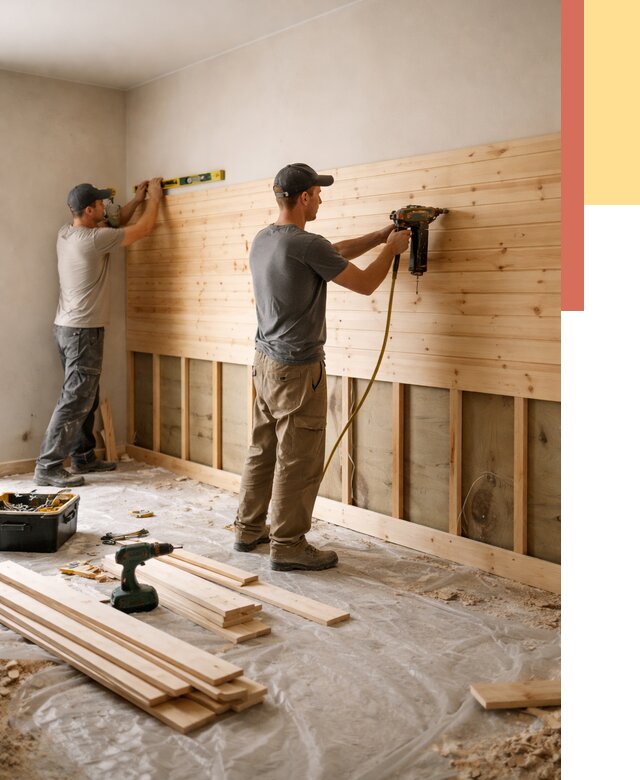 Монтаж деревянной вагонки на стены в Краснокаменске от 7666 руб. | Услуги монтажа вагонки | ОТДЕЛОЧНИК-Ксн