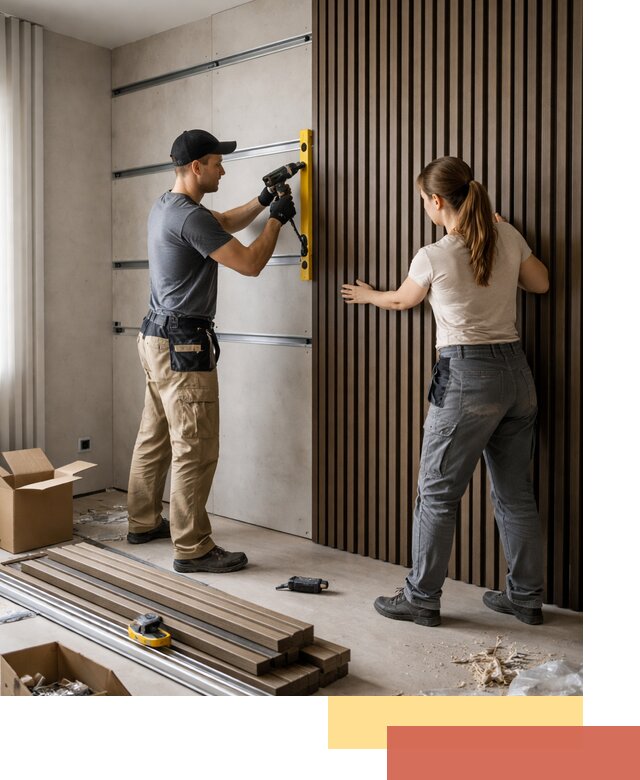 Монтаж реечных панелей на стены в Краснокаменске