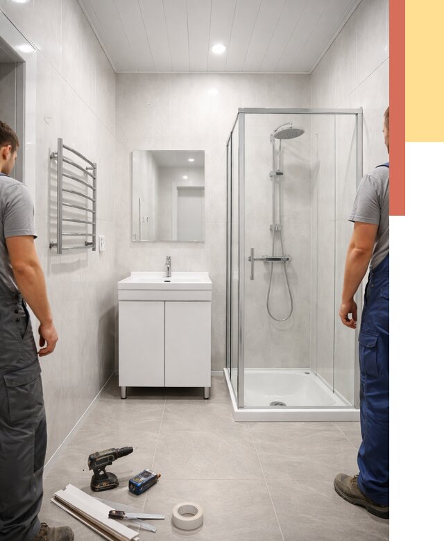 Отделка ванной комнаты панелями ПВХ в Краснокаменске от 4599 руб. за м2 | ОТДЕЛОЧНИК-Ксн