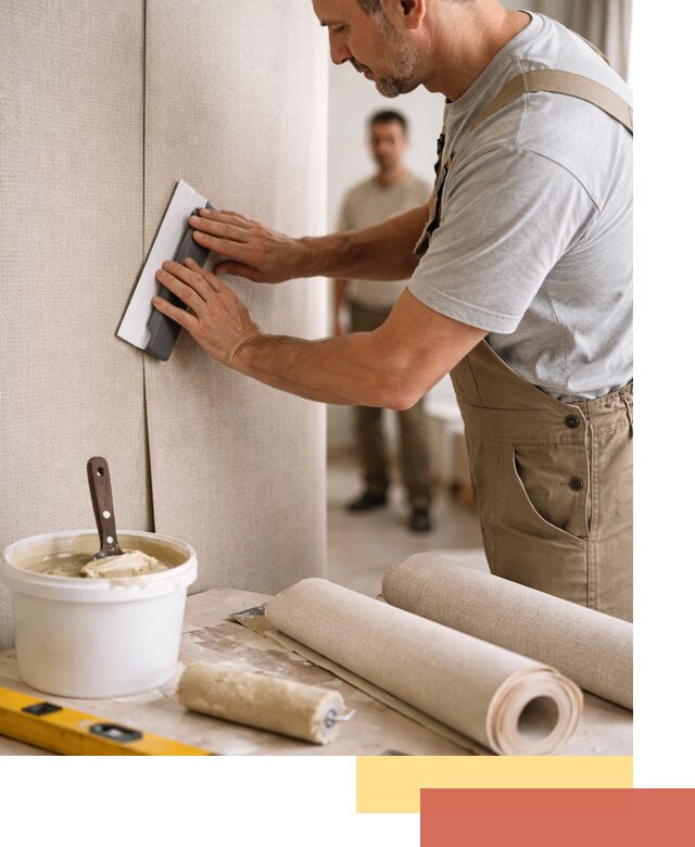 Поклейка текстильных обоев в Краснокаменске профессионально и аккуратно