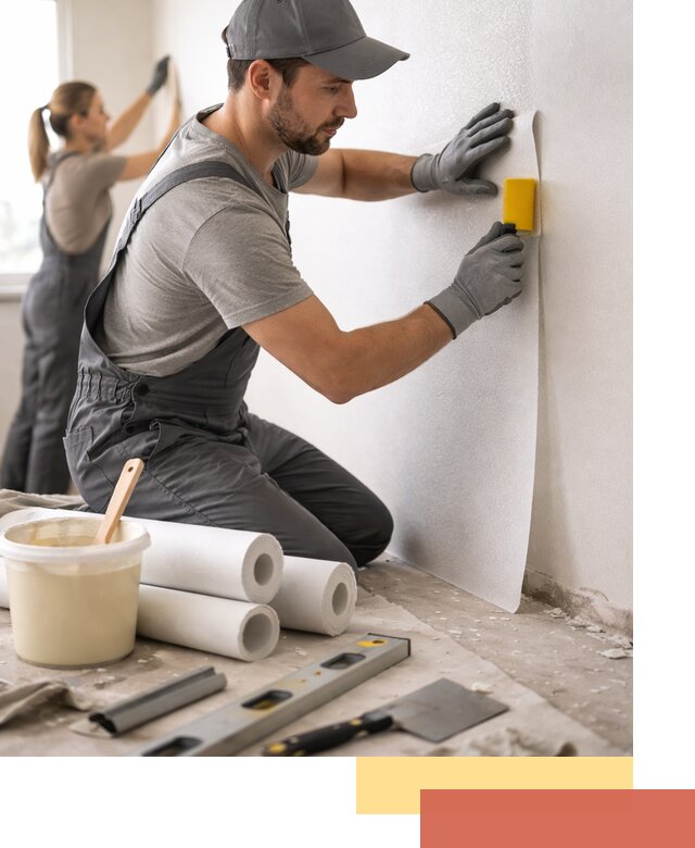 Поклейка стеклообоев профессионально в Краснокаменске