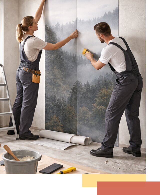 Поклейка фотообоев профессионально в Краснокаменске под ключ