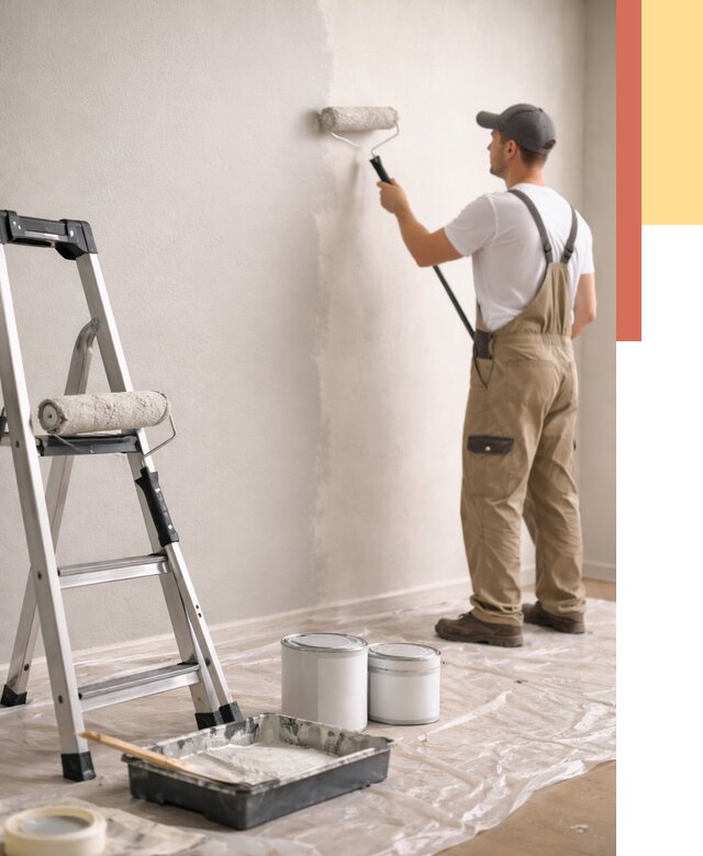 Покраска стен латексной краской в Краснокаменске от 4599 руб. за м2 | ОТДЕЛОЧНИК-Ксн