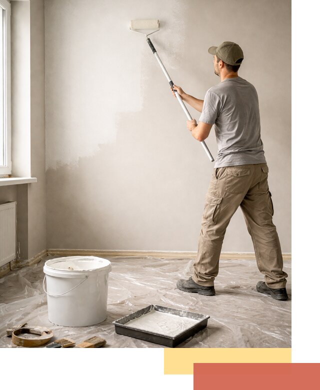 Покраска стен латексной краской в Краснокаменске качественно и быстро