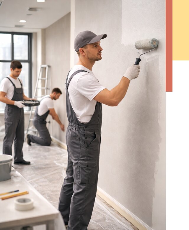 Покраска стен в офисе в Краснокаменске от 8688 руб. — быстро и недорого | ОТДЕЛОЧНИК-Ксн