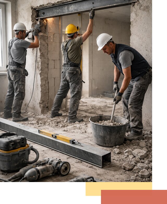 Создание проемов в стенах и несущих конструкциях в Краснокаменске