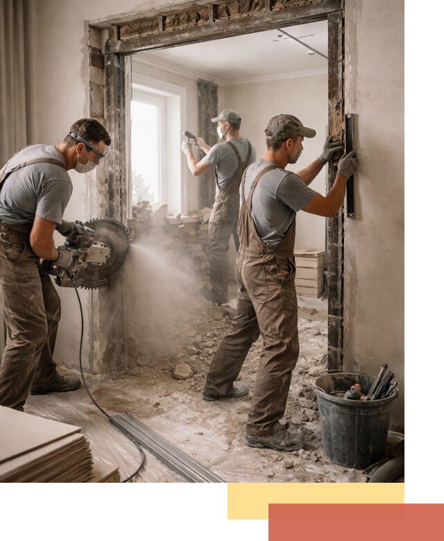 Расширение дверного проема под установку новой двери в Краснокаменске