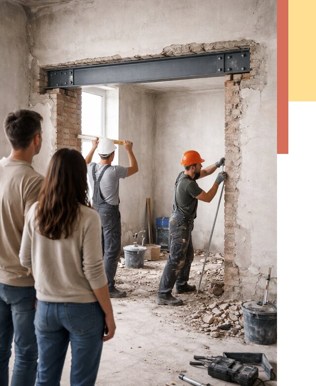 Усиление проема в стене в Краснокаменске от 9710 руб. — усиление дверного проема металлоконструкцией | ОТДЕЛОЧНИК-Ксн