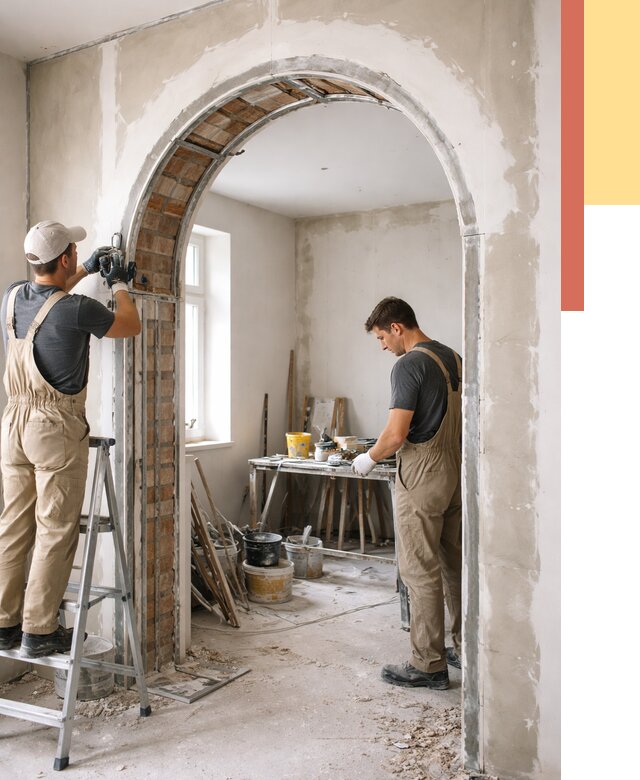 Устройство арочного проема в Краснокаменске от 9710 руб. под ключ — быстро и недорого | ОТДЕЛОЧНИК-Ксн