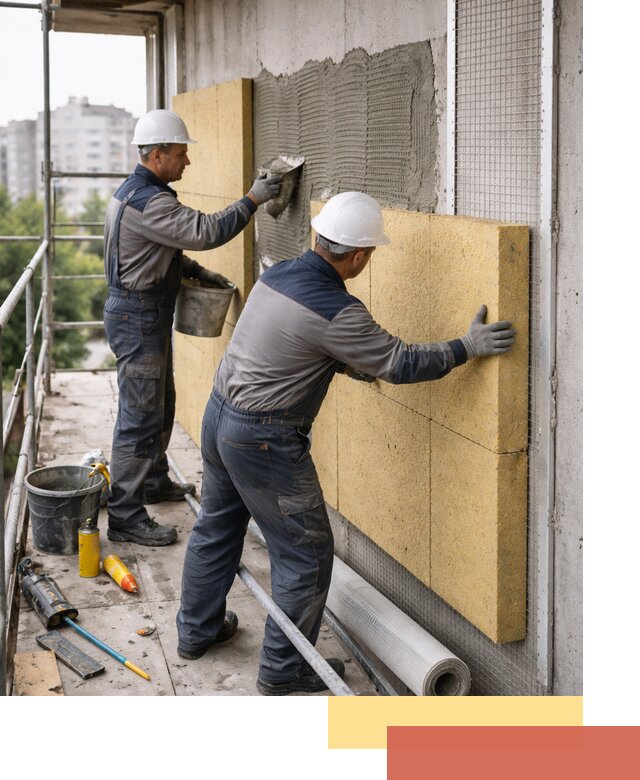 Утепление стен зданий и домов в Краснокаменске качественно и надежно