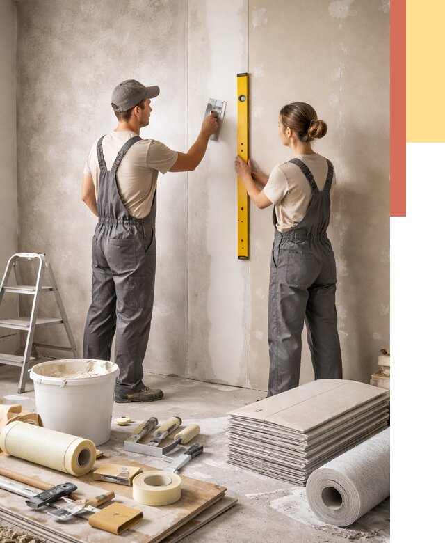 Отделка стен в Краснокаменске от 1533 руб/м² — недорого, быстро, под ключ | ОТДЕЛОЧНИК-Ксн