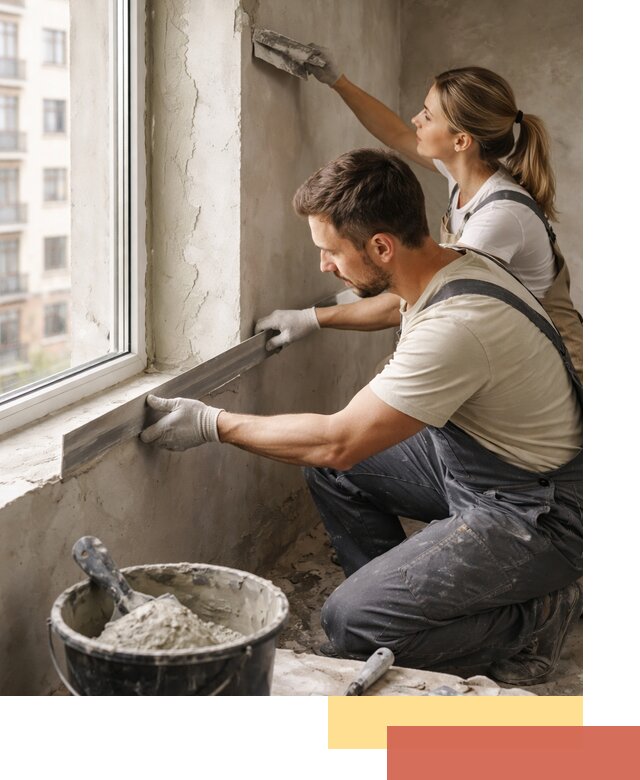 Штукатурка откосов дверей и окон профессионально в Краснокаменске