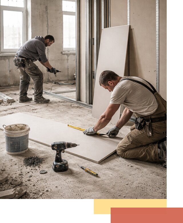 Кладка перегородок из ПГП под ключ в Краснокаменске