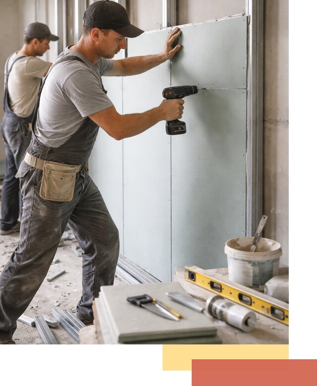 Кладка влагостойких перегородок ПГП в Краснокаменске