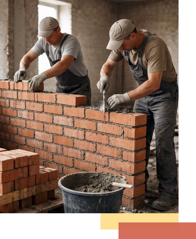 Кладка кирпичных перегородок под ключ в Краснокаменске