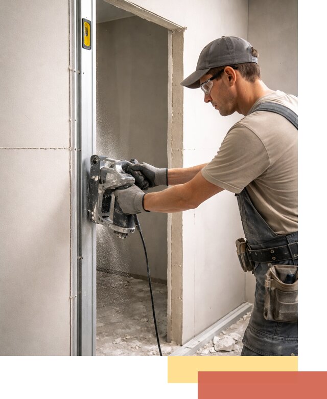 Устройство дверного проема в перегородке в Краснокаменске