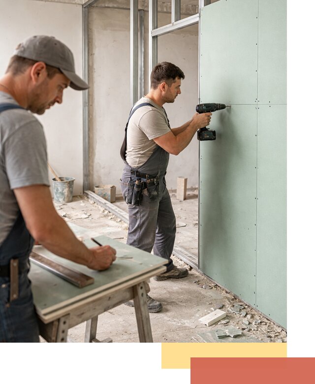 Перегородки из влагостойкого гипсокартона под ключ в Краснокаменске