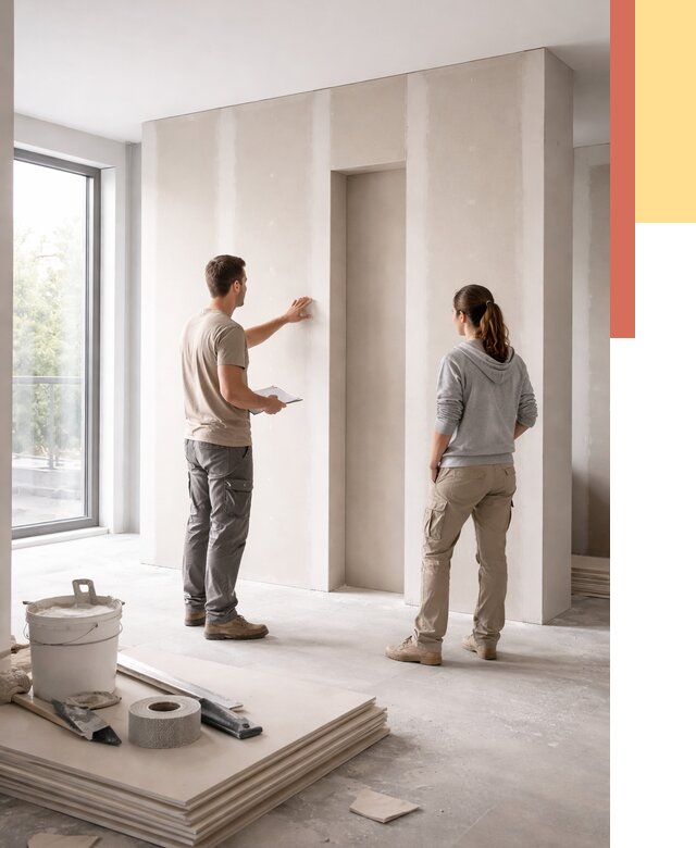 Зонирующая перегородка из гипсокартона в Краснокаменске от 2862 руб. под ключ | ОТДЕЛОЧНИК-Ксн