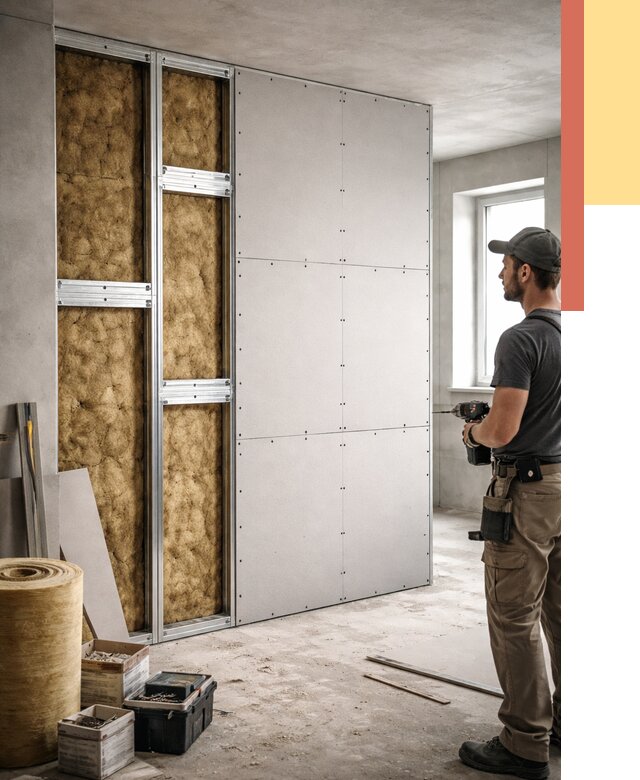 Усиленная перегородка под навеску в Краснокаменске от 13083 руб. — монтаж под ключ | ОТДЕЛОЧНИК-Ксн