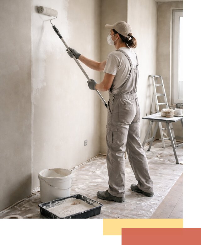 Покраска перегородок из гипсокартона в Краснокаменске качественно и недорого