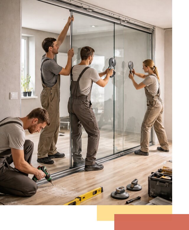 Изготовление стеклянных перегородок на заказ в Краснокаменске