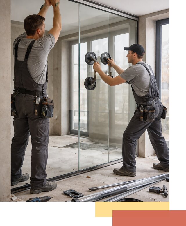 Цельностеклянные перегородки под ключ в Краснокаменске