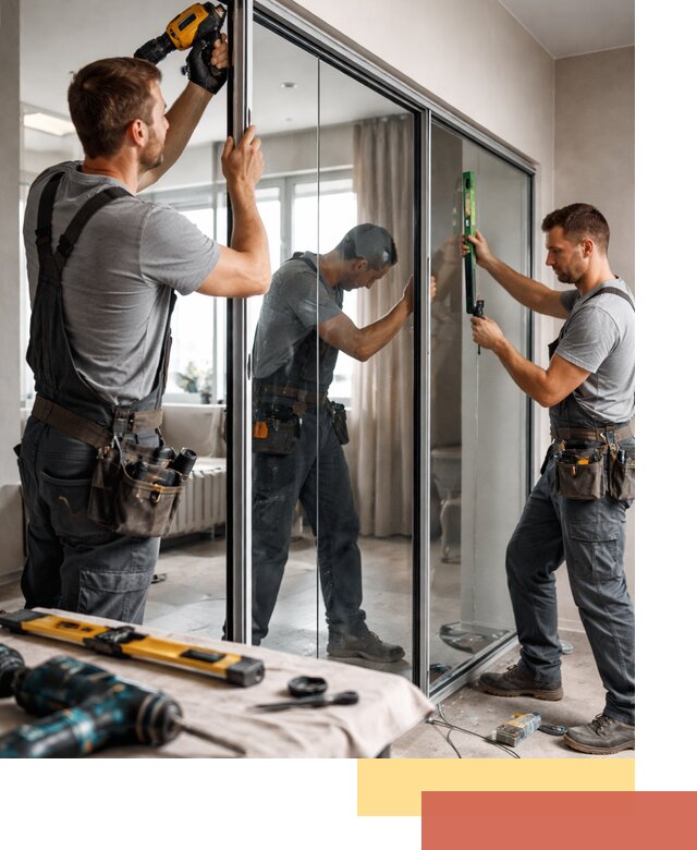 Каркасные стеклянные перегородки под ключ в Краснокаменске