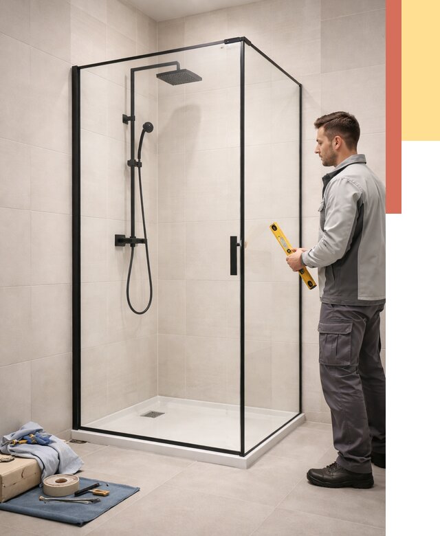 Стеклянные перегородки для душа в Краснокаменске от 12776 руб. | Монтаж под ключ — ОТДЕЛОЧНИК-Ксн