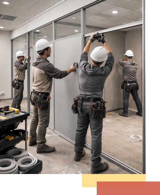 Мобильные офисные перегородки под ключ в Краснокаменске