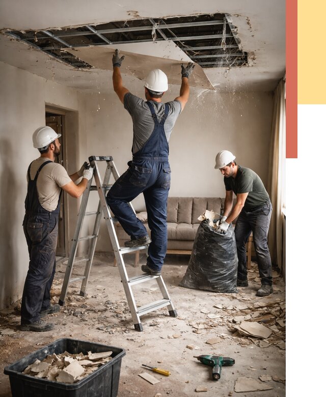 Демонтаж гипсокартонного потолка в Краснокаменске от 429 руб. за м2 — ОТДЕЛОЧНИК-Ксн